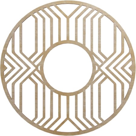 Ekena Millwork Empire Wood Fretwork Pierced Ceiling Medallion, Birch, 18"OD x 6 5/8"ID x 1/4"T CMWP18X18X0250EPBI